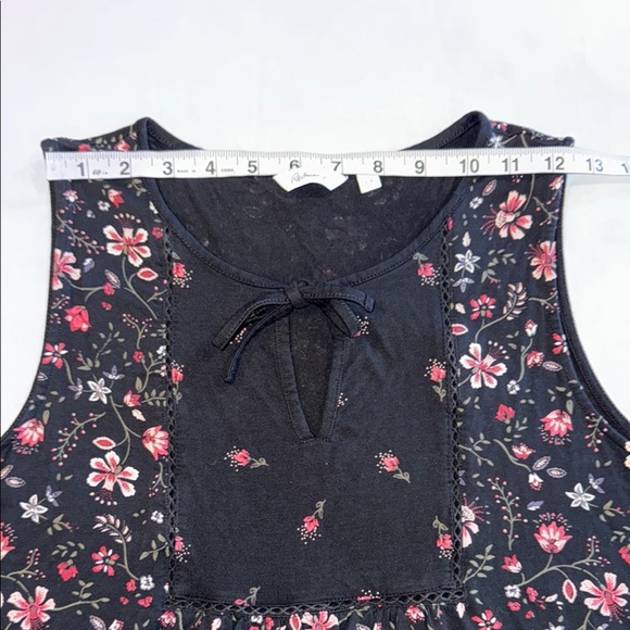 Reitmans Skirt and Top Set Black Pink Yellow Floral Skater Skirt Sleeveless Top - Picture 8 of 14